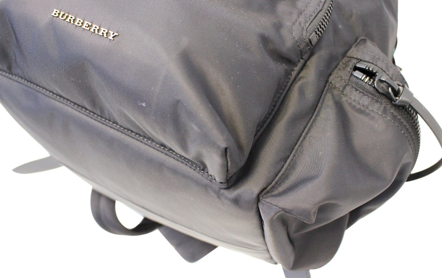 BURBERRY Black Technical Nylon Medium Rucksack Backpack Bag
