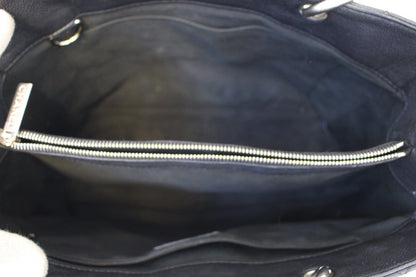 CHANEL Black Caviar Leather Grand Shopping Tote Bag