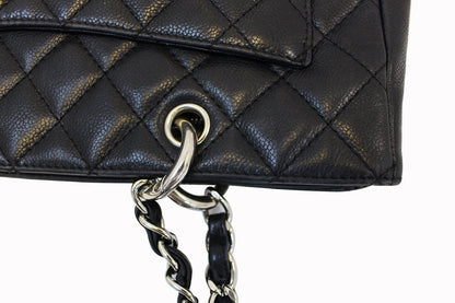 CHANEL Black Caviar Leather Grand Shopping Tote Bag