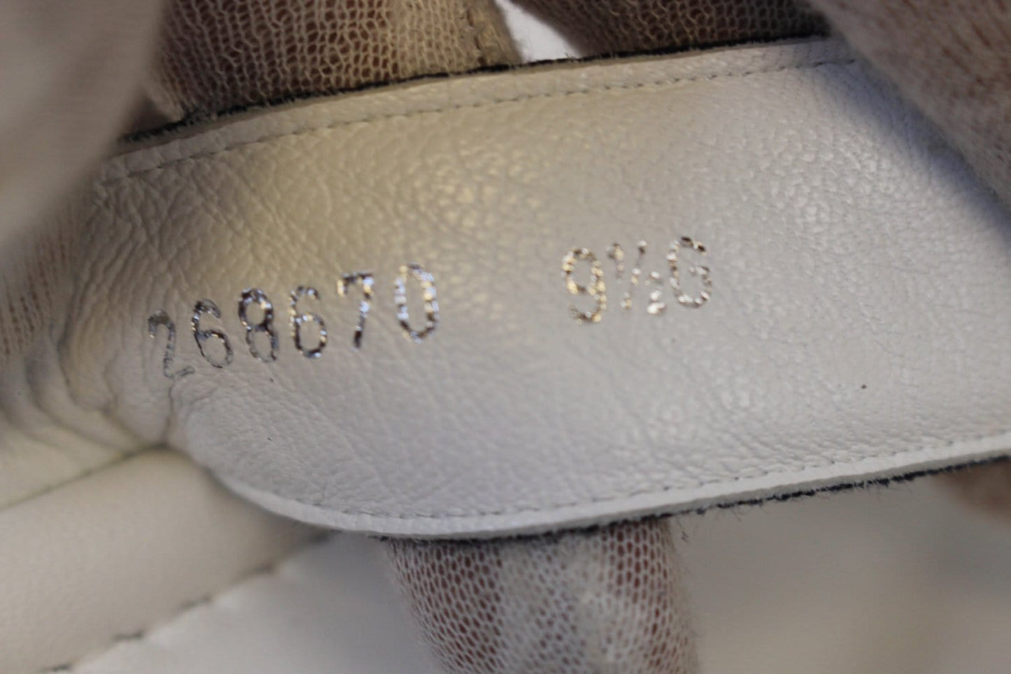 GUCCI Men's 9.1/2G white Guccissima Beach Web Thong FLIP-FLOP sandals