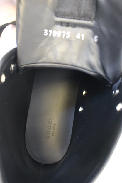 GUCCI Womens Metallic Leather High Top Studs Sneakers Size 41 G US 11.5 370875