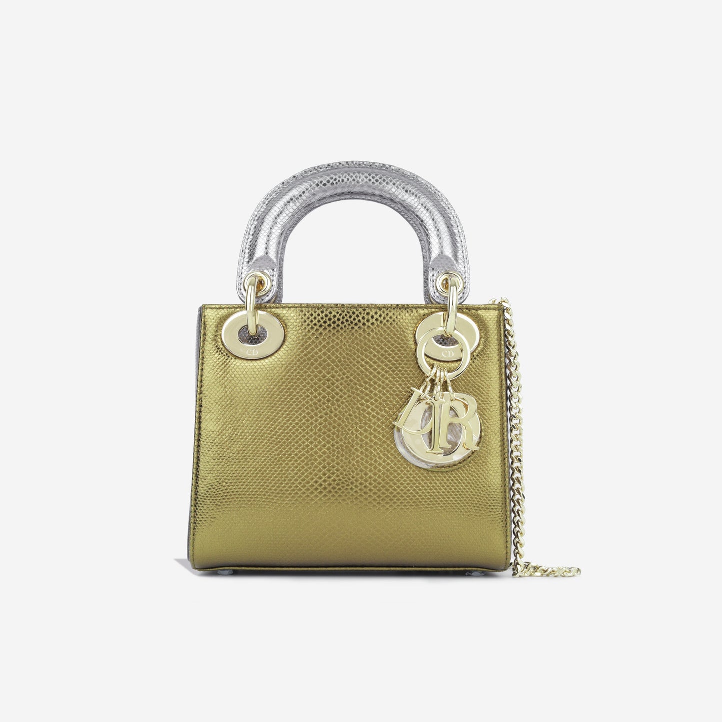 Christian Dior Mini Lady Dior - Silver/Gold