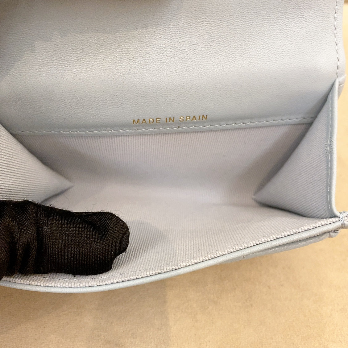 Chanel 19 Quilted Flap Card Holder Blue Lambskin