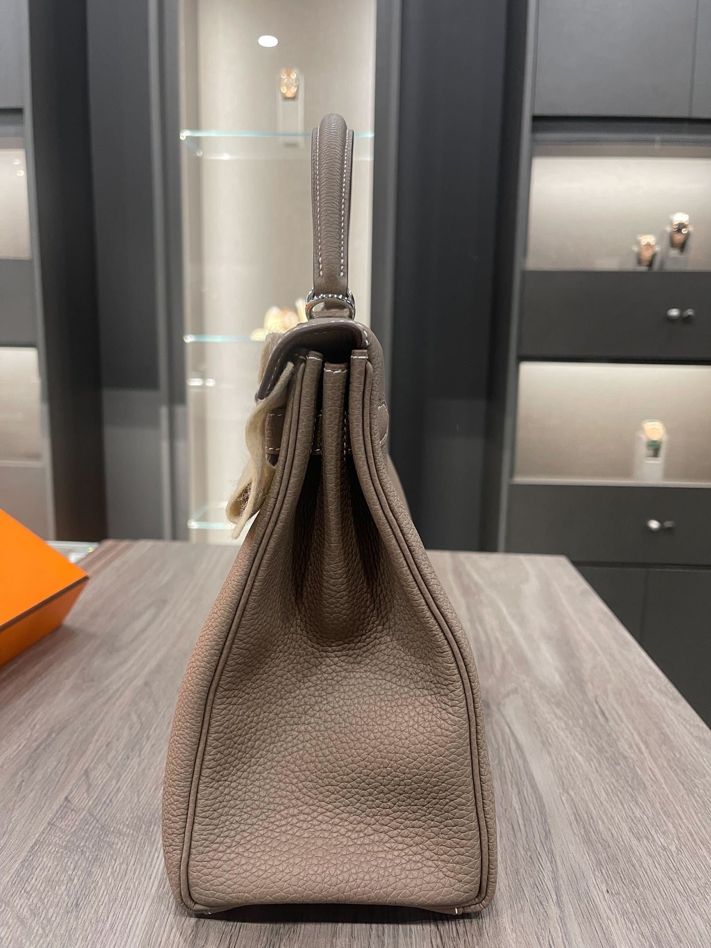 Hermes Kelly 32 Togo Calfskin Retourne 18 Etoupe
