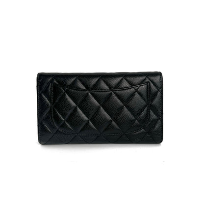Chanel Long Black Caviar Wallet