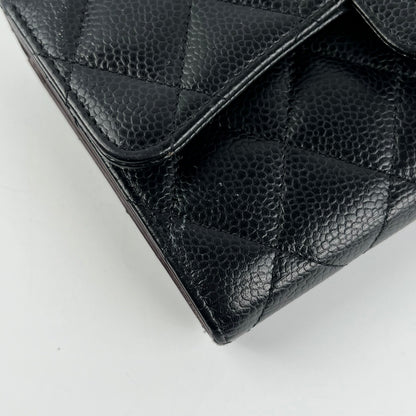 Chanel Long Black Caviar Wallet