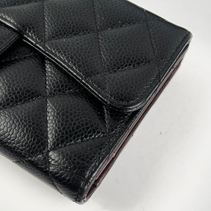 Chanel Long Black Caviar Wallet