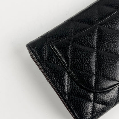 Chanel Long Black Caviar Wallet
