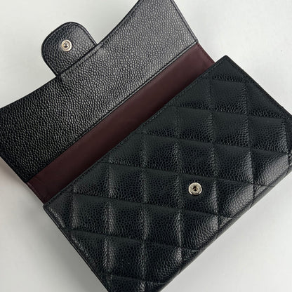 Chanel Long Black Caviar Wallet