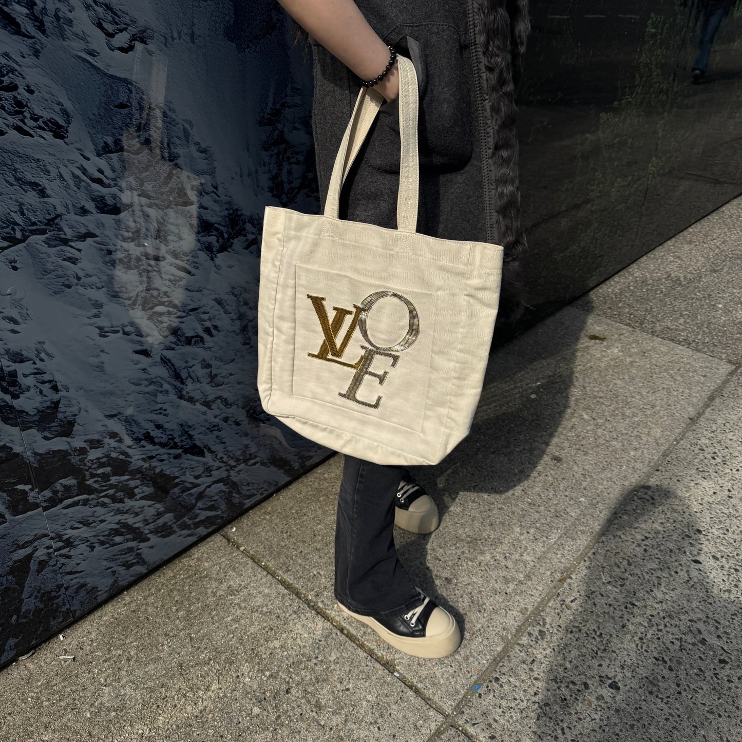 Louis Vuitton Vintage Canvas That's Love Toile Cabas MM