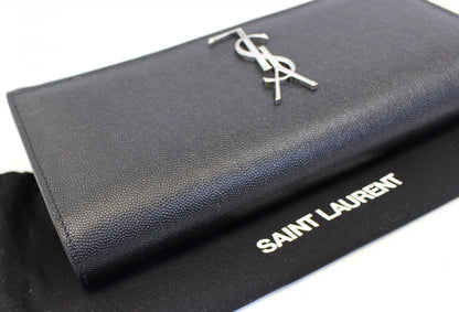 YVES SAINT LAURENT Kate Black Leather Clutch