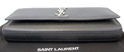 YVES SAINT LAURENT Kate Black Leather Clutch