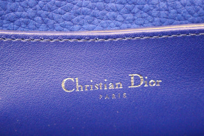 Christian Dior Dune Suede Leather Blue Shoulder Handbag