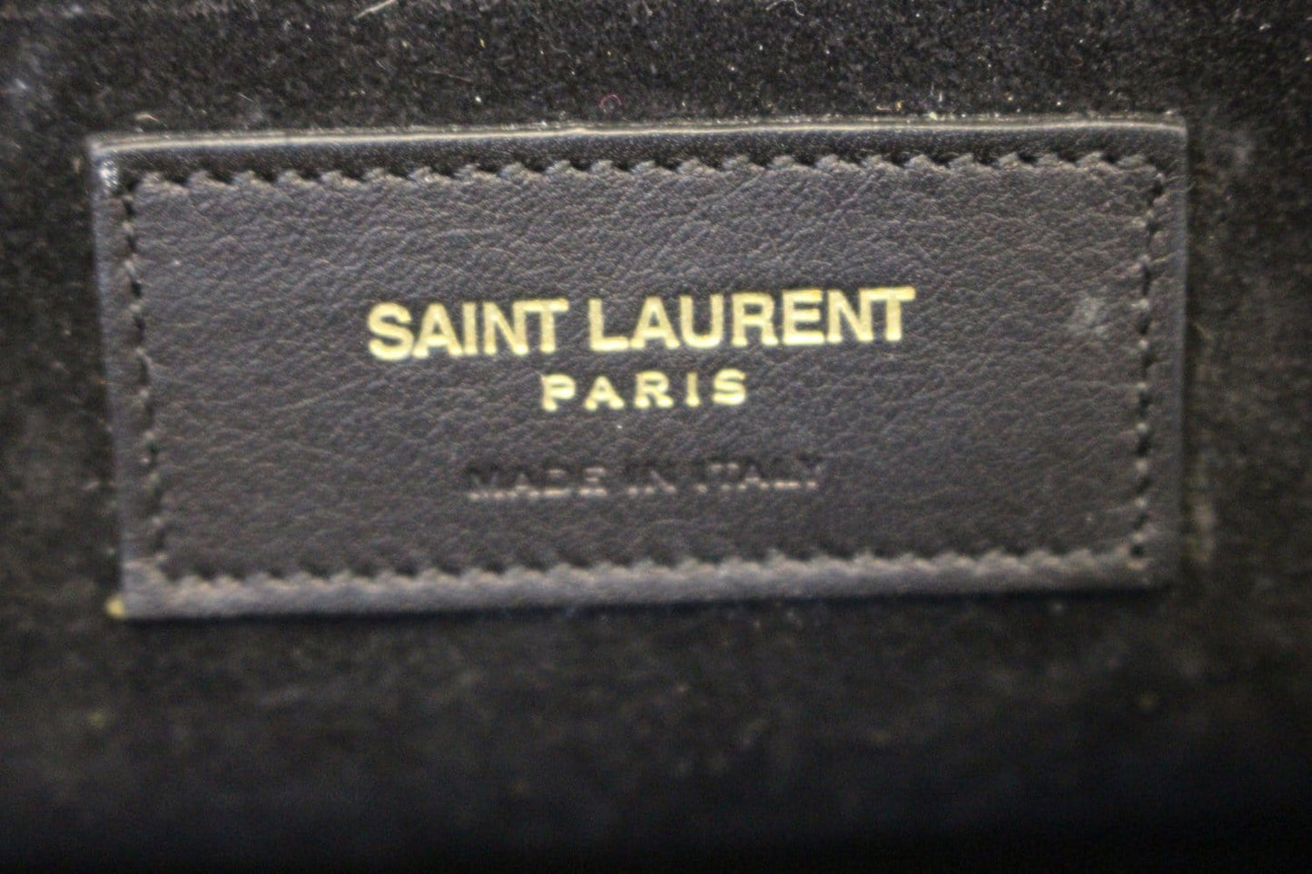 YVES SAINT LAURENT Calfskin Small Cabas Rive Gauche Satchel Bag