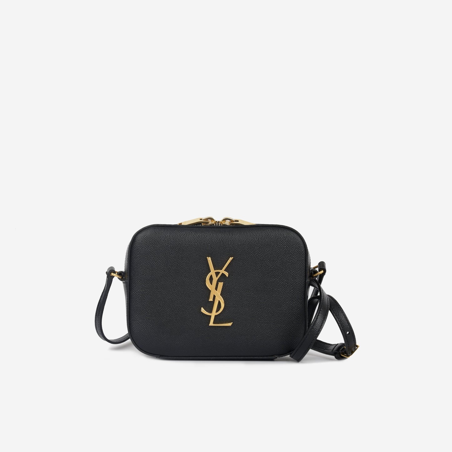 Saint Laurent Mini Camera Case - Black Grained GHW