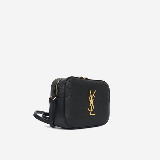 Saint Laurent Mini Camera Case - Black Grained GHW