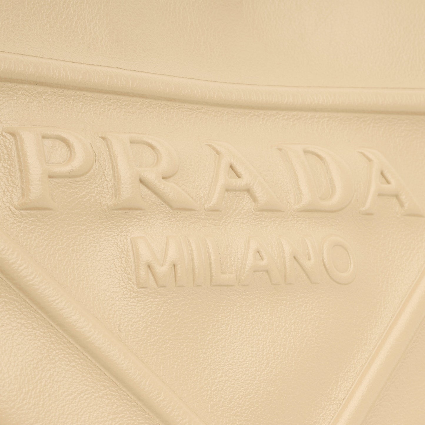 Prada Triangle Crossbody - Beige