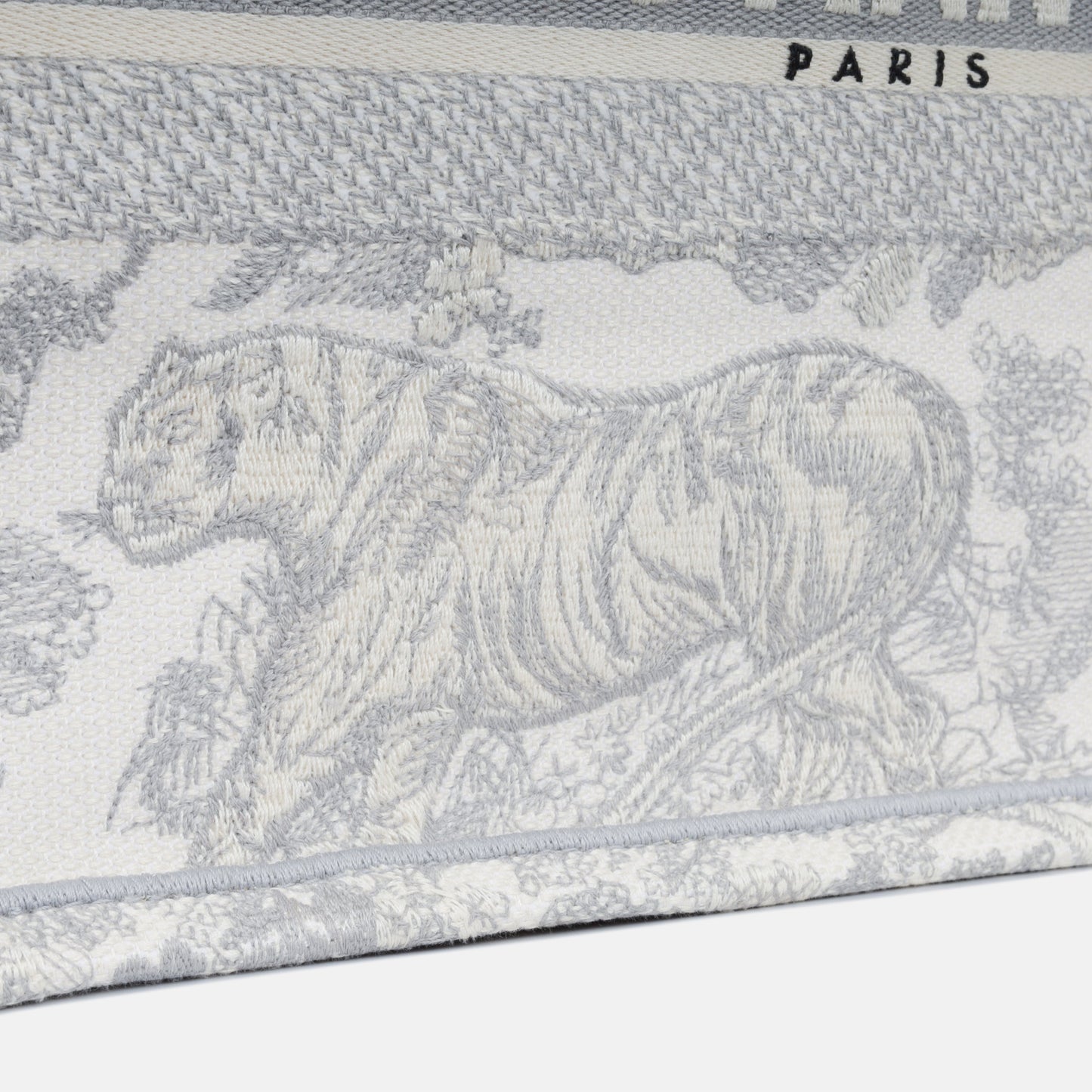 Christian Dior Small Book Tote - Grey Toile Du Jouy