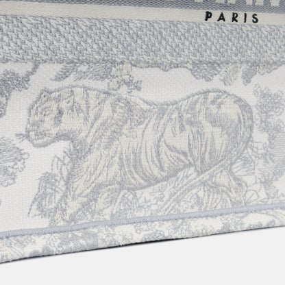 Christian Dior Small Book Tote - Grey Toile Du Jouy