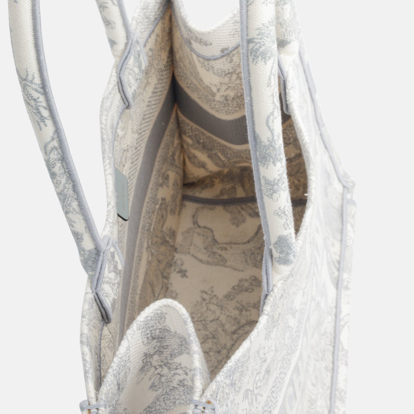 Christian Dior Small Book Tote - Grey Toile Du Jouy