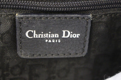 CHRISTIAN DIOR Black Leather Cannage Medium Tote Bag