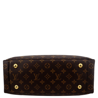 LOUIS VUITTON Flower Monogram Canvas Tote Shoulder Bag Cerise