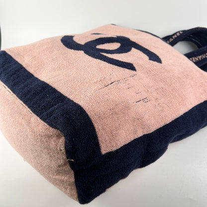 Chanel Logo Beach Bag Set with Towel and Pouch