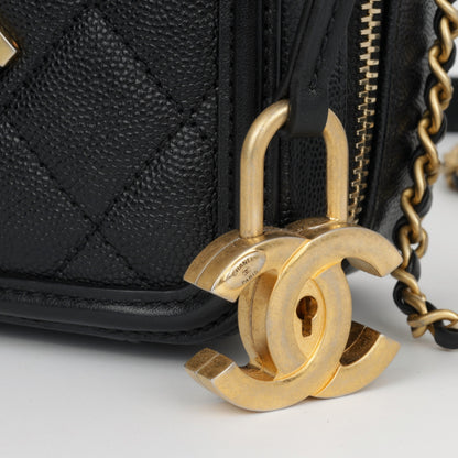 Chanel Filigree CC Vanity Case - Black