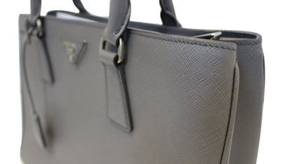 Prada Saffiano Executive Dark Grey Tote Shoulder Bag