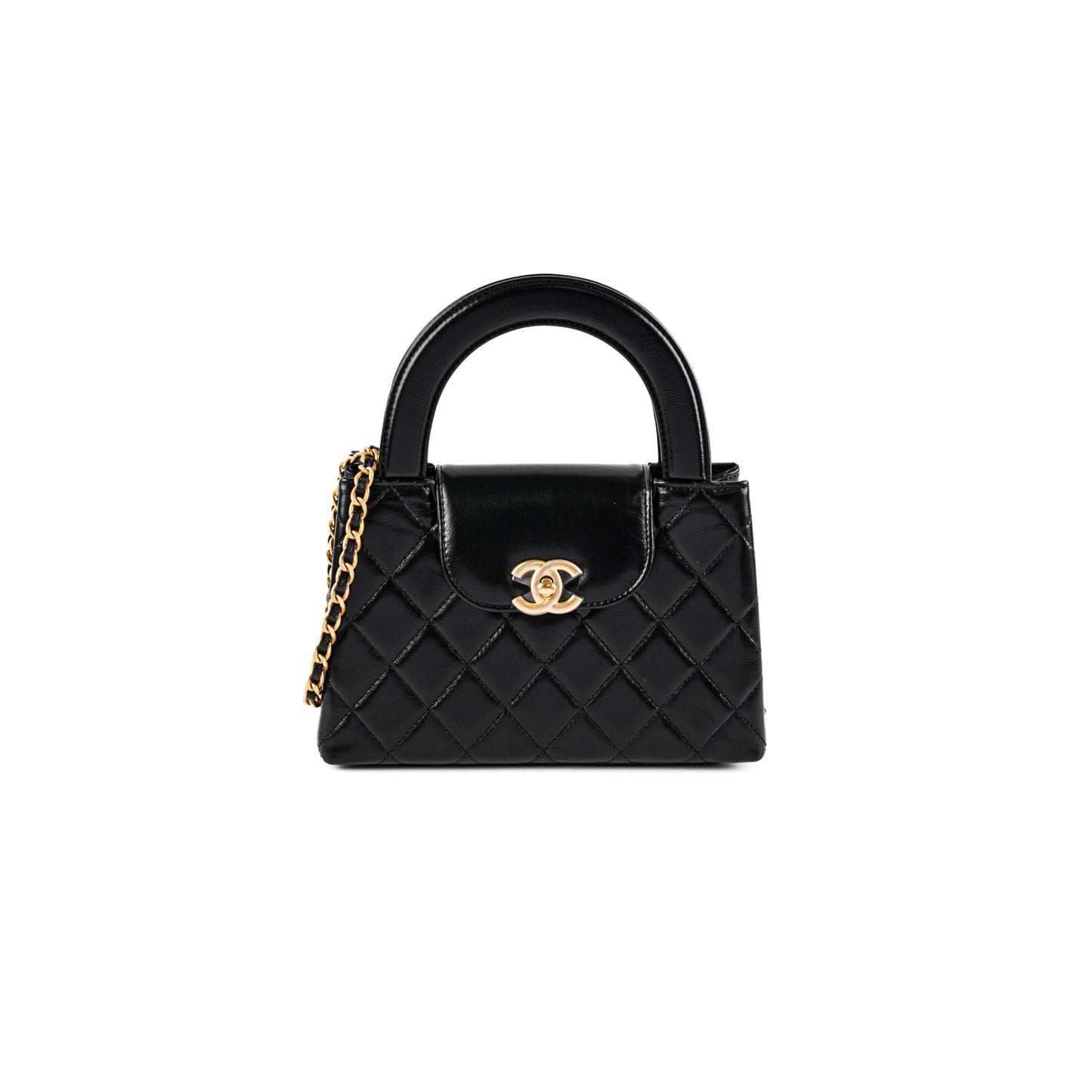 Chanel 23K Kelly Bag Small Black Microchip