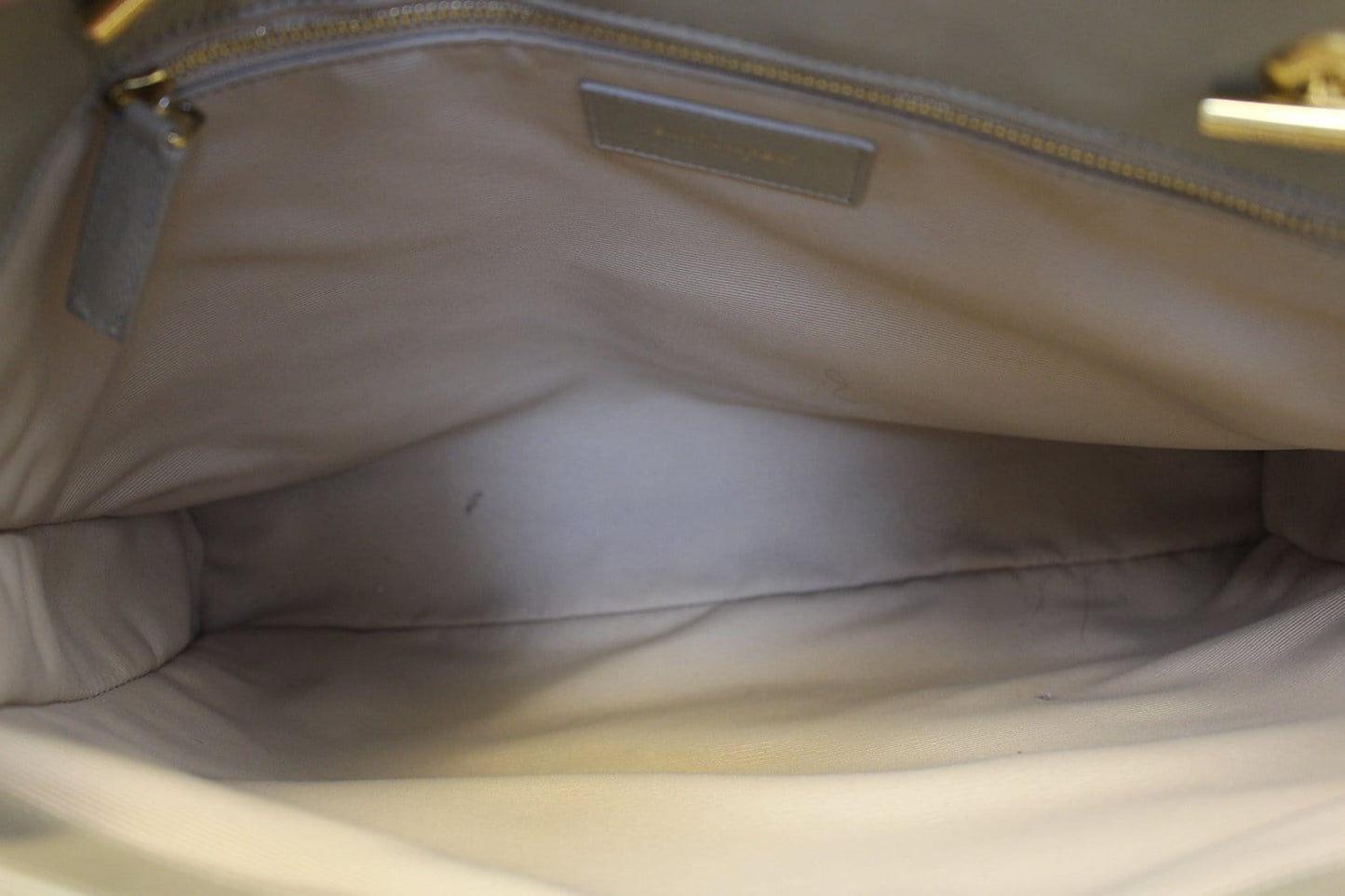 YVES SAINT LAURENT Matelasse Chevron Monogram Shopper Beige Bag - Final Call