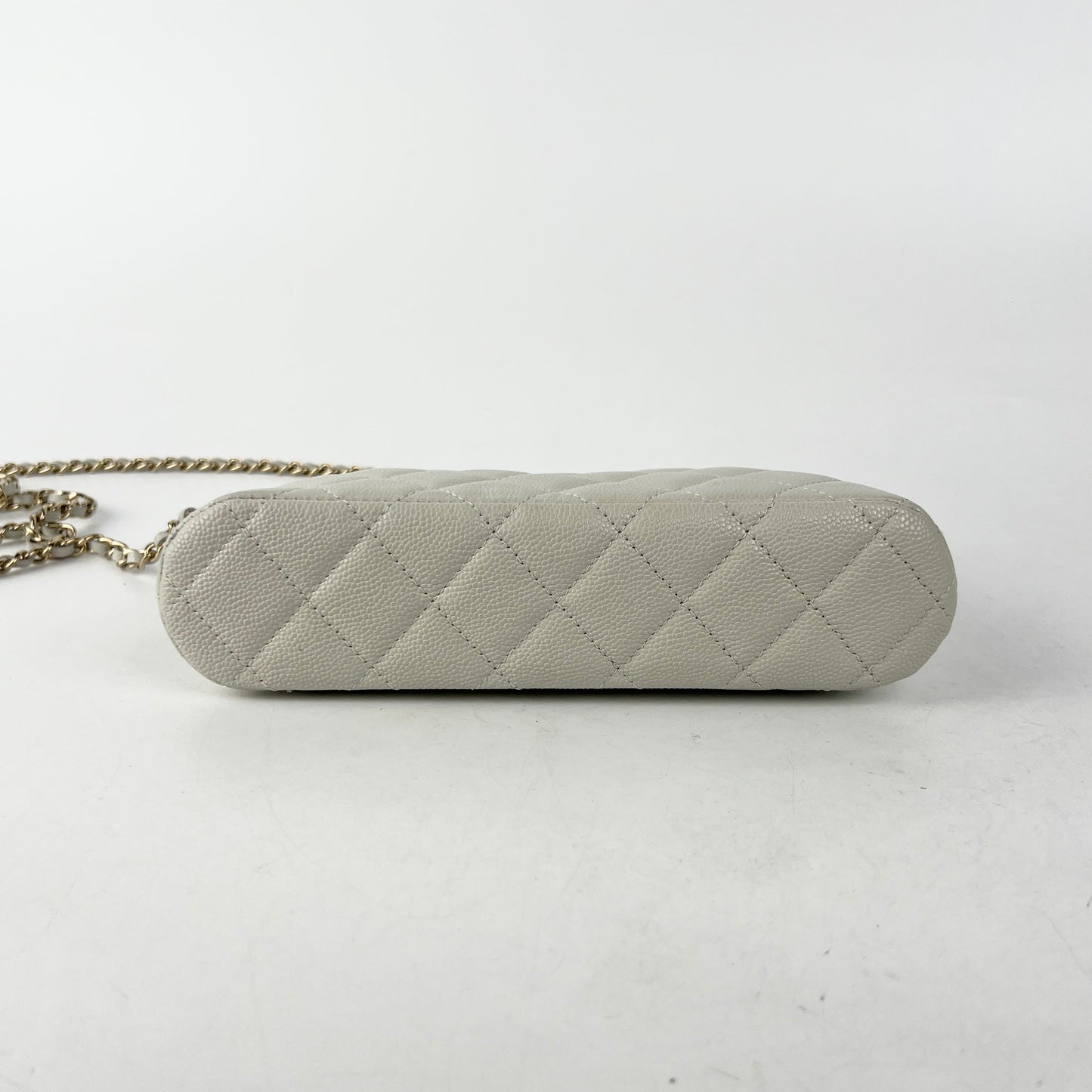Chanel Caviar Mini Crossbody Grey 2024 (Microchip)