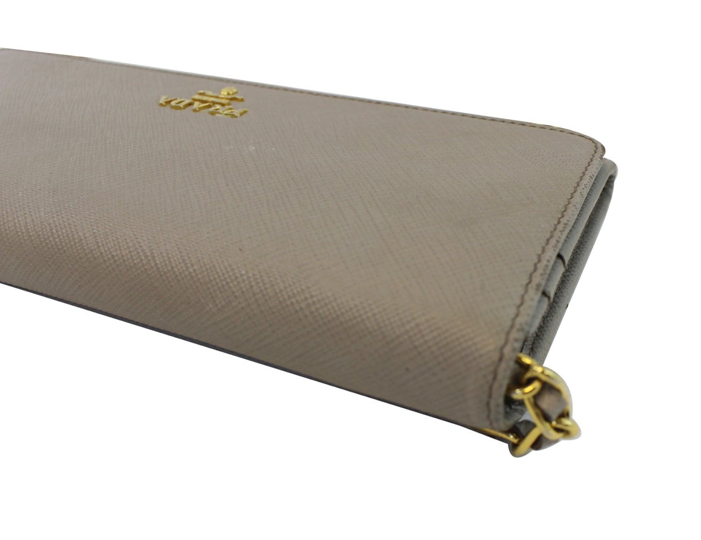 PRADA Marmo Saffiano Metal Leather Chain Clutch Bag