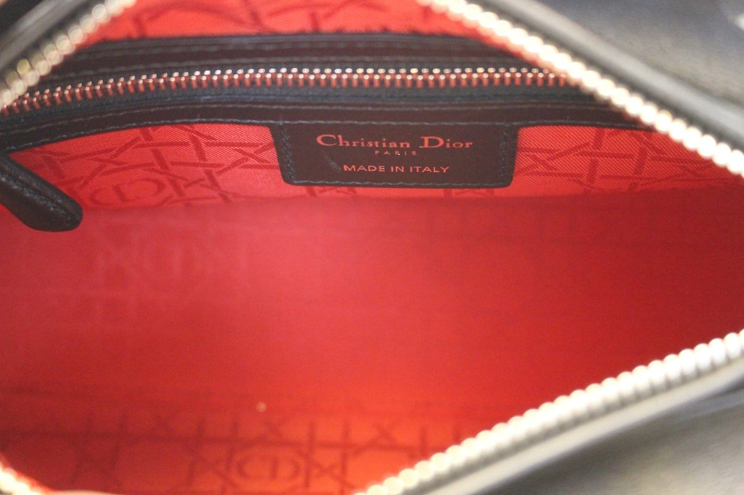 CHRISTIAN DIOR Cannage Quilted Lambskin Leather Lady Dior Medium Bag