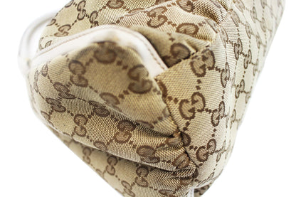 GUCCI Beige/White GG Canvas D Ring Hobo Bag - Sale