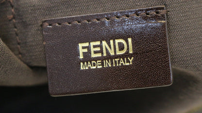 FENDI Forever Beige Monogram Canvas Hobo Bag