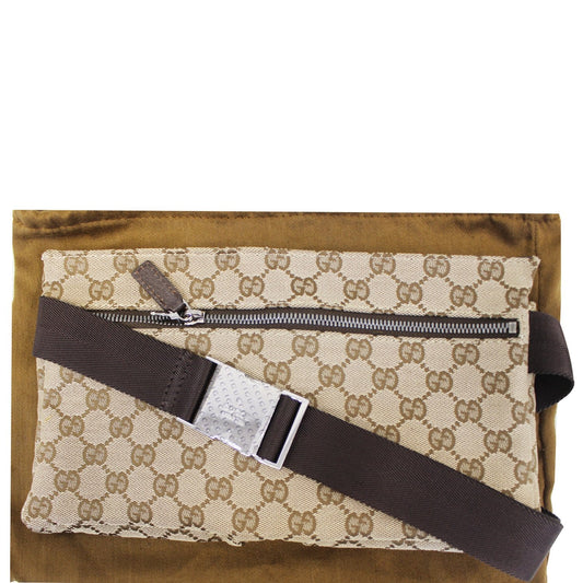 GUCCI Monogram Waist Bum Bag 28566 Brown