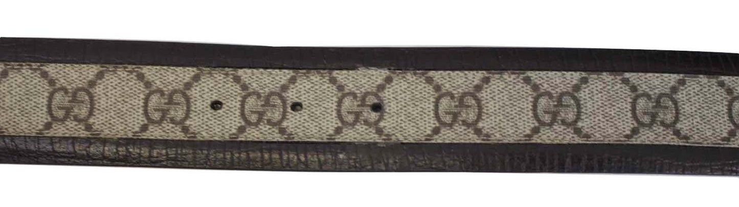 GUCCI Interlocking G Leather Monogram Belt 85/34