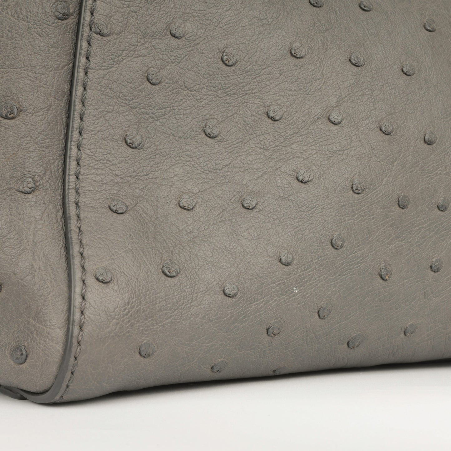Fendi Mini Peekaboo - Grey Ostrich