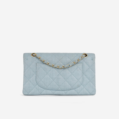 Chanel Classic Flap Bag - Blue Raffia