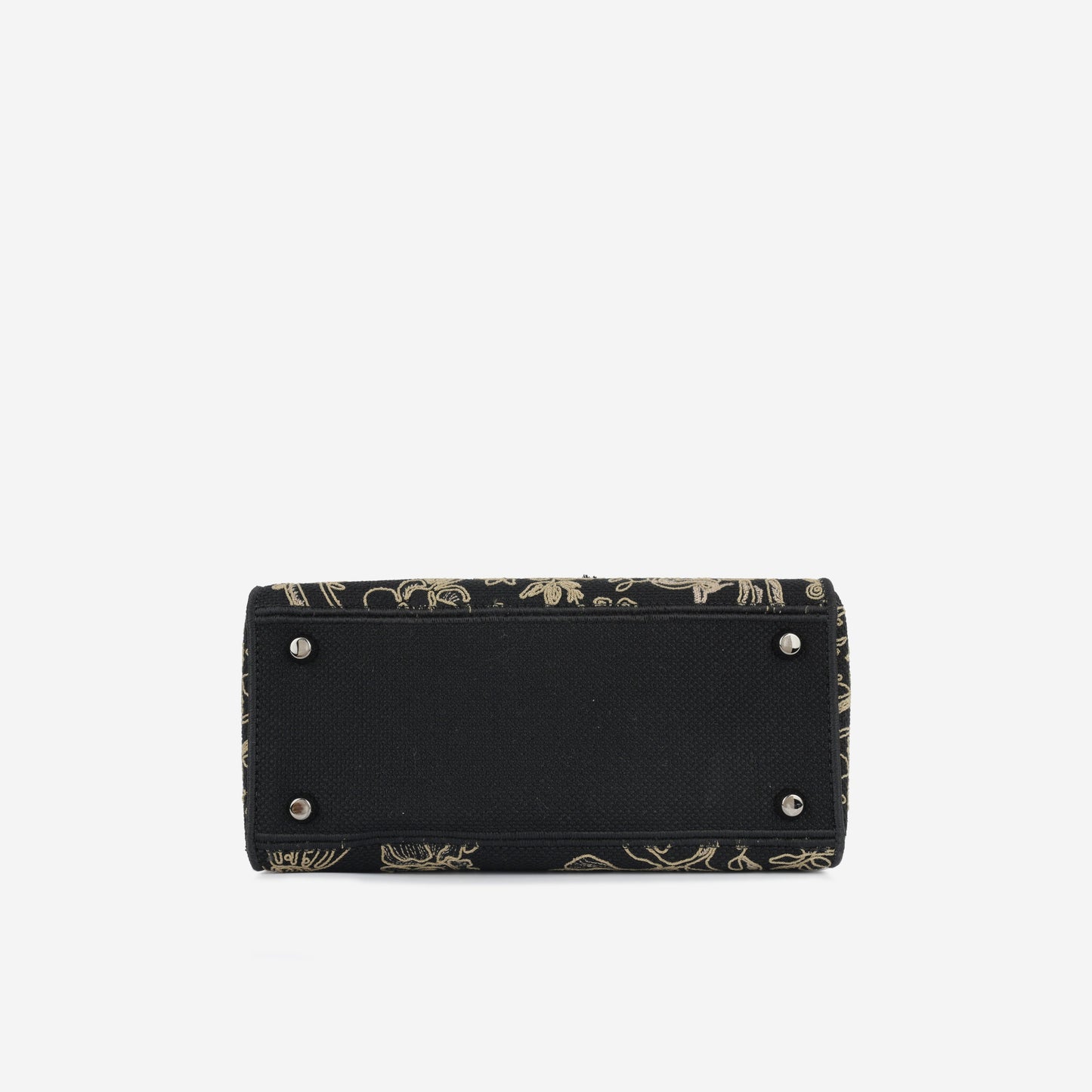 Christian Dior Medium Lady D-Lite - Black Embroidered Toile