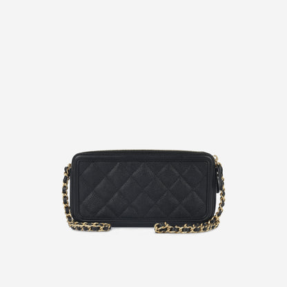 Chanel CC Filigree Clutch on Chain
