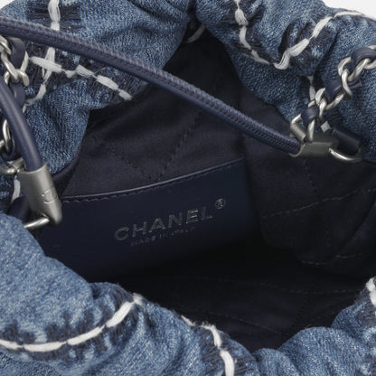 Chanel 22 Mini Handbag - Blue Denim