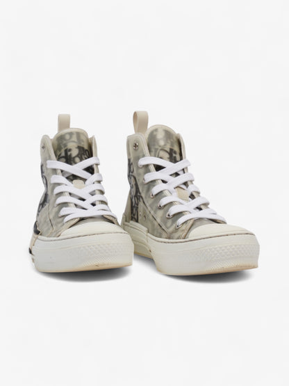 Christian Dior B23 High-tops White  / Grey Oblique Mesh EU 37 UK 4