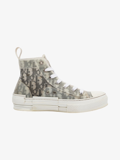 Christian Dior B23 High-tops White  / Grey Oblique Mesh EU 37 UK 4