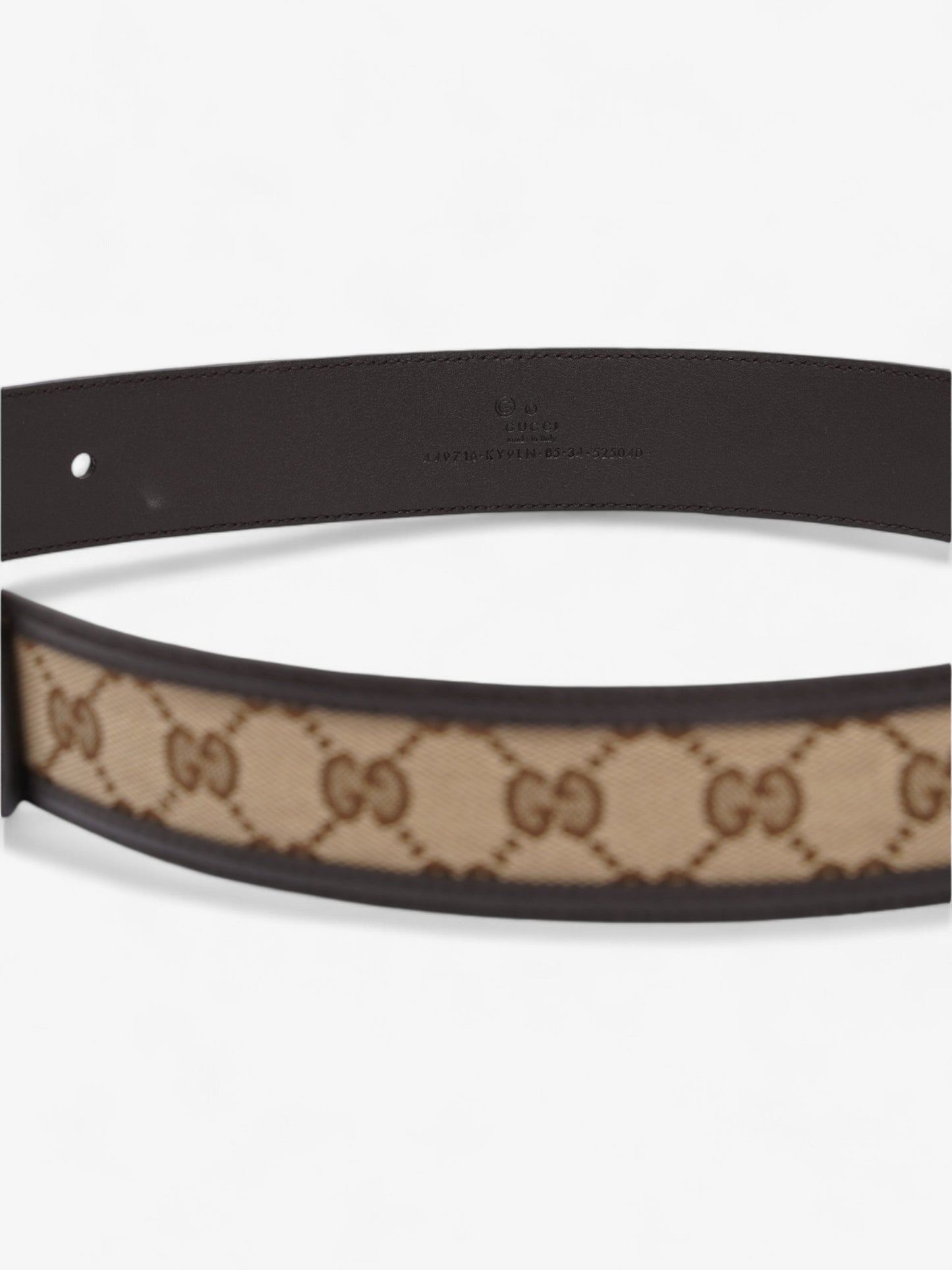 Gucci Dollar Belt GG Supreme / Black Leather 85cm / 34"