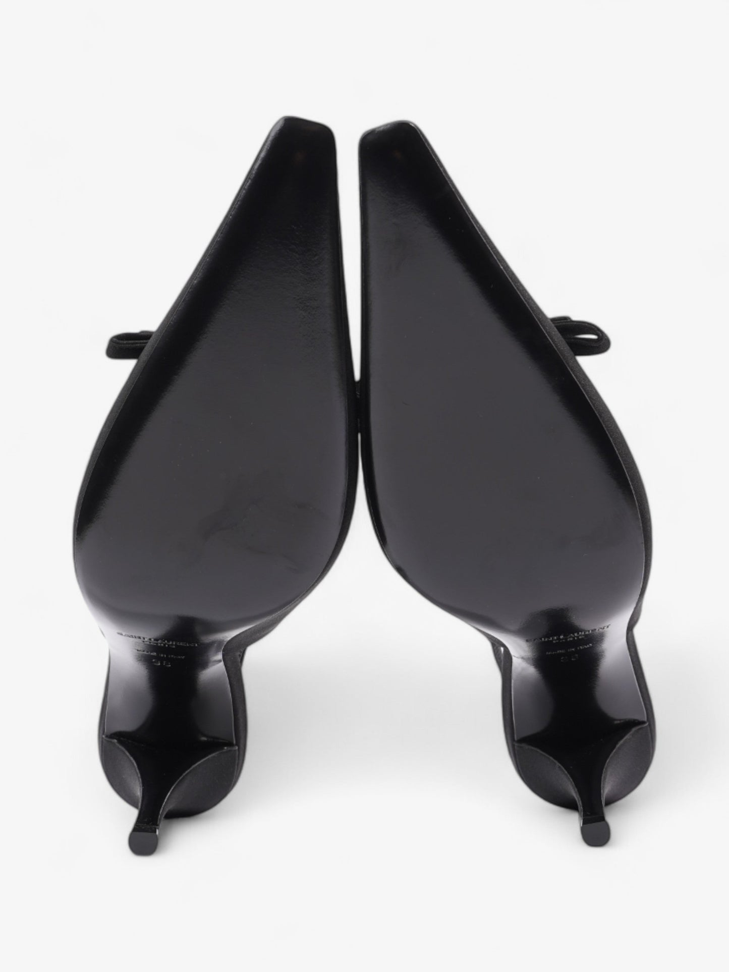 Saint Laurent Saint Aston  95 Black Satin EU 38 UK 5
