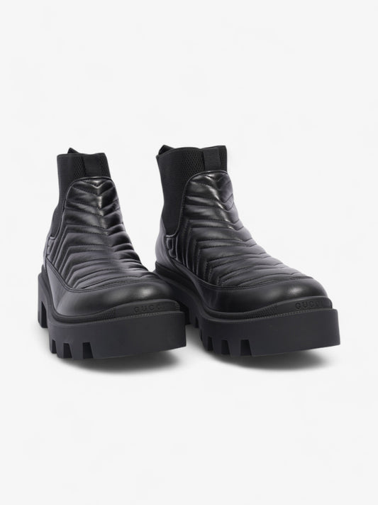 Gucci Matalasse Chelsea Boots 50 Black Leather EU 40.5 UK 7.5