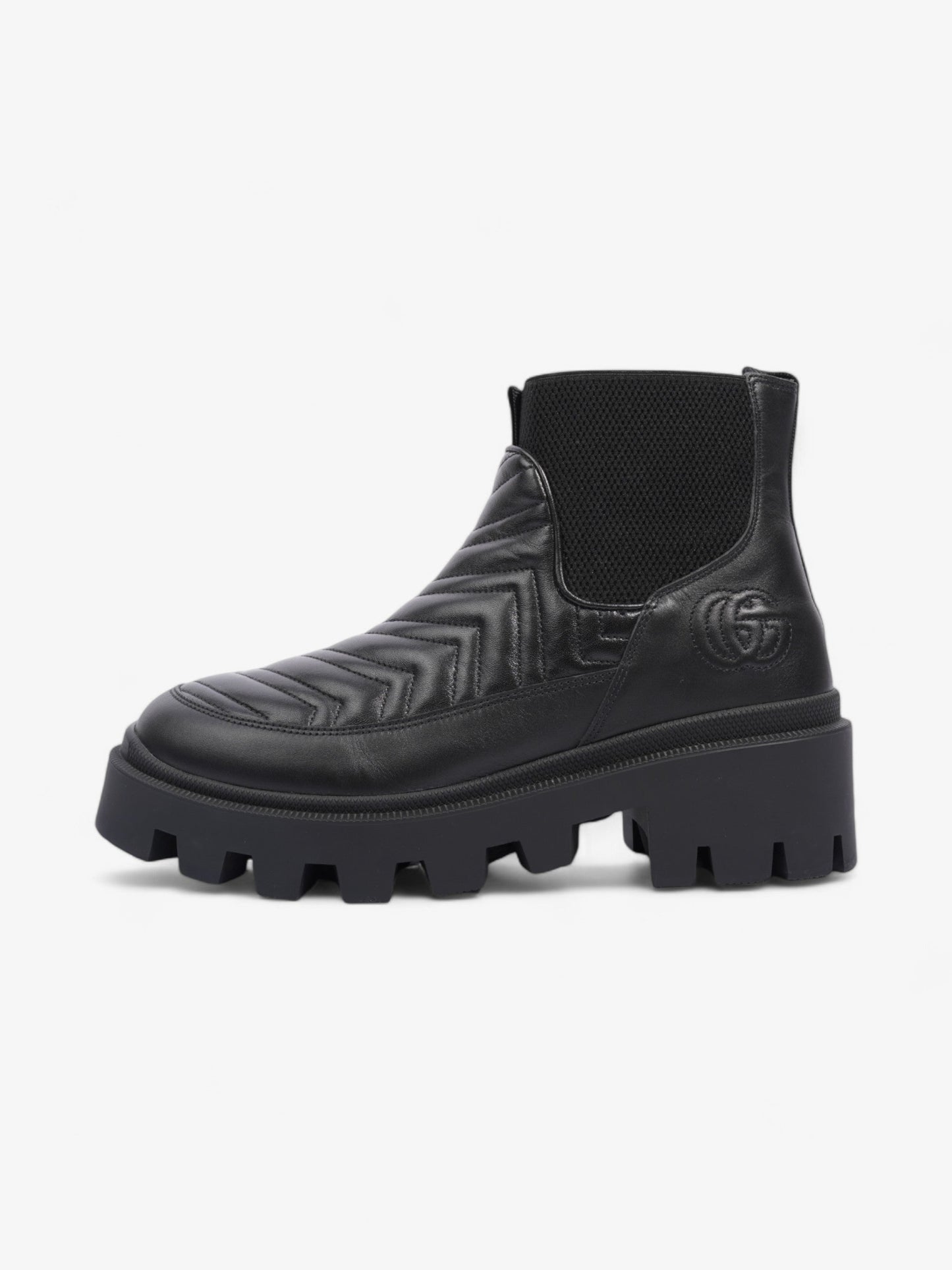 Gucci Matalasse Chelsea Boots 50 Black Leather EU 40.5 UK 7.5