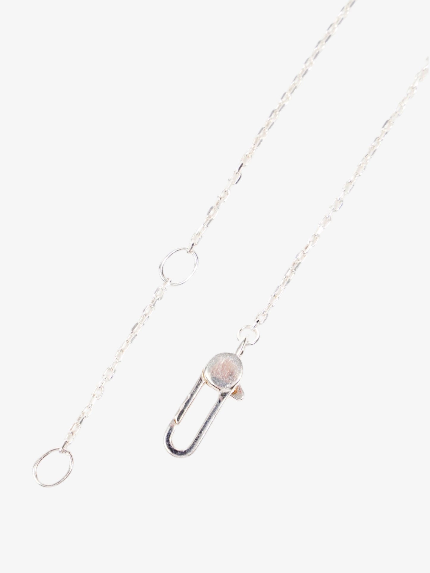 Gucci Logo Heart Necklace Silver Silver Sterling